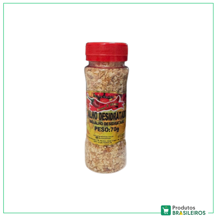 Alho Desidratado / Dehydrated Garlic AROMA D'MINAS - 50g - Produtos Brasileiros