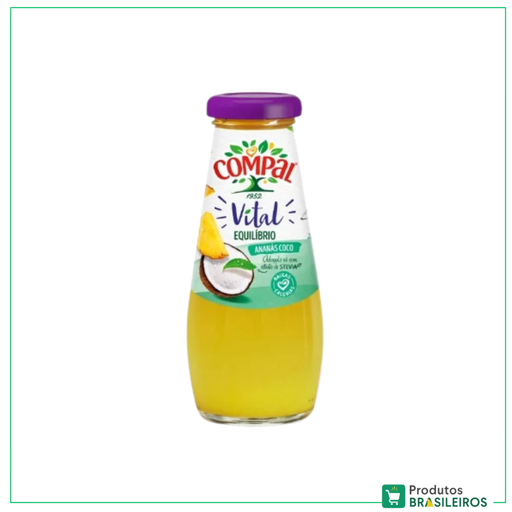 Suco Ananás e Coco / Pineapple and Coconut Juice COMPAL - 200ml - Produtos Brasileiros