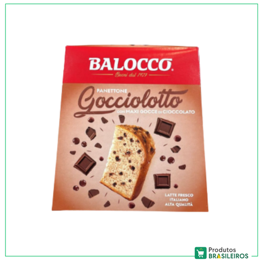 Panettone de Chocolate / Chocolate Panettone GOCCIOLOTTO - 800g - Produtos Brasileiros
