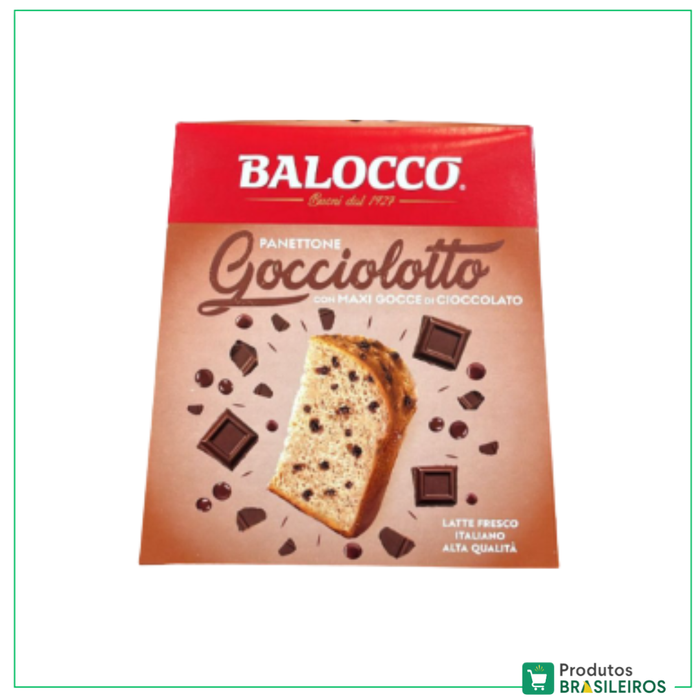 Panettone de Chocolate / Chocolate Panettone GOCCIOLOTTO - 800g - Produtos Brasileiros