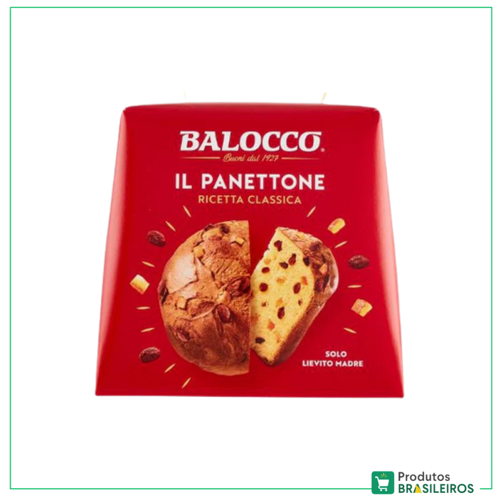 Panettone Classico com Frutas / Classic Panettone with Fruit BALOCCO - 750g - Produtos Brasileiros