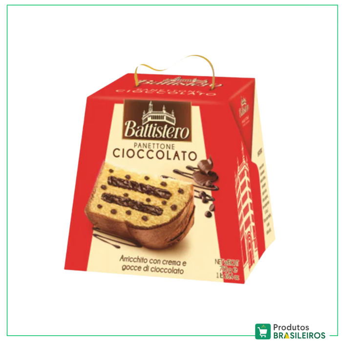 Panettone de Chocolate / Chocolate Panettone BATTISTERO - 750g - Produtos Brasileiros