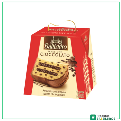 Panettone de Chocolate / Chocolate Panettone BATTISTERO - 750g - Produtos Brasileiros
