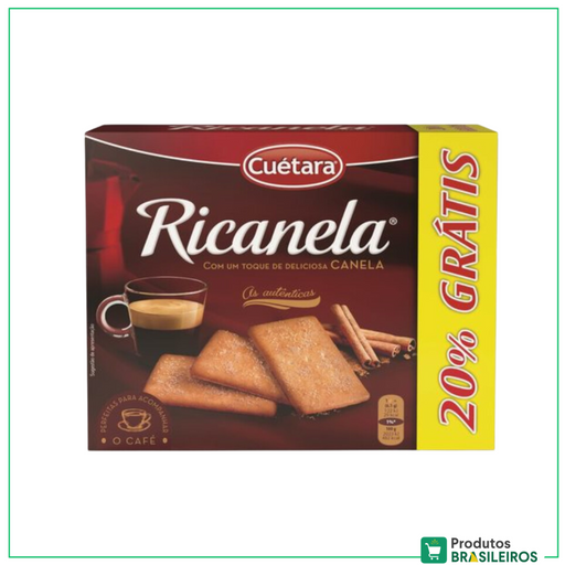 Biscoito Ricanela com Canela CUÉTARA - 426g - Produtos Brasileiros