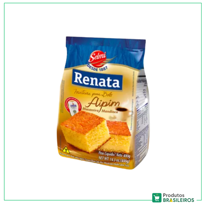 Mistura para Bolo Sabor Aipim / Cassava Flavour Cake Mix RENATA - 400g - Produtos Brasileiros