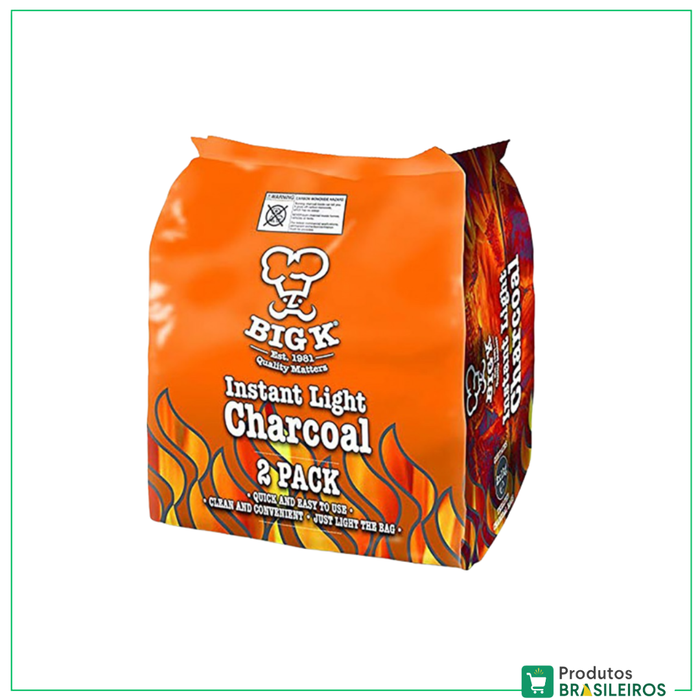 Carvão Acendimento Instantâneo / Instant Light Charcoal BIG K - 2Kg