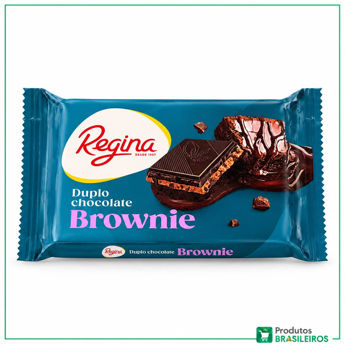 Chocolates Meio Amargo e Branco com Recheio de Brownie / Dark and White Chocolates with Brownie Filling REGINA - 130g - Produtos Brasileiros