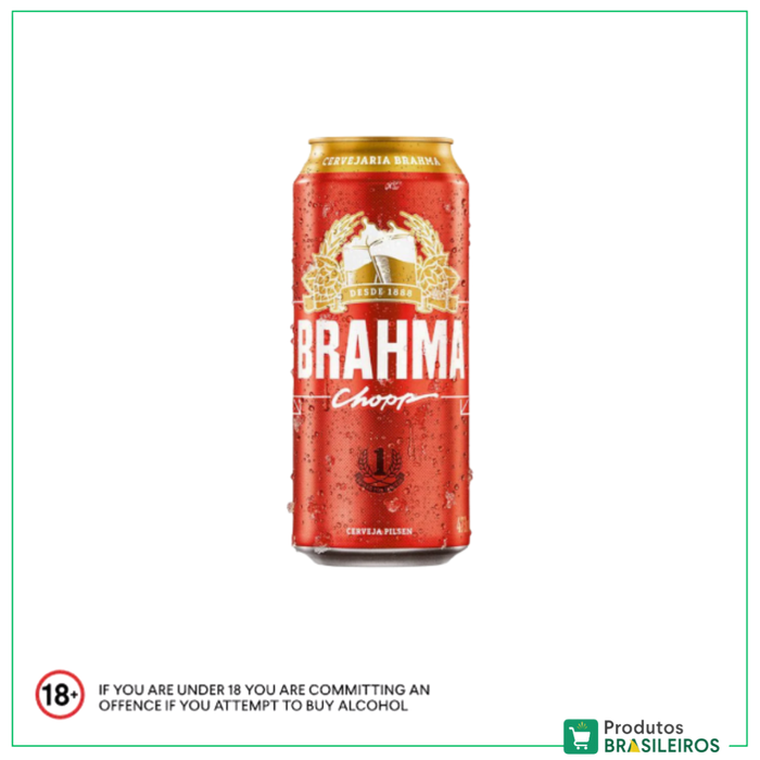 Cerveja Chopp Lata / Beer Chopp BRAHMA - 350ml - Produtos Brasileiros