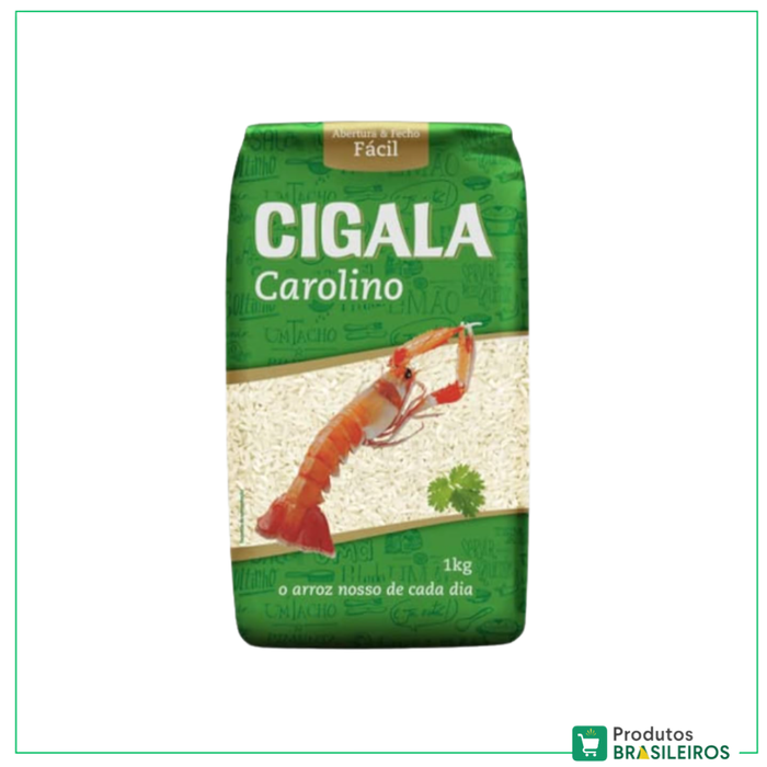 Arroz Carolino / Carolino Rice CIGALA - 1Kg - Produtos Brasileiros