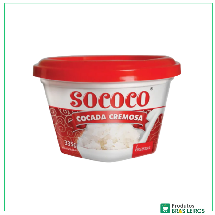 Cocada Branca Cremosa / White Creamy Coconut Spread SOCOCO - 335g - Produtos Brasileiros