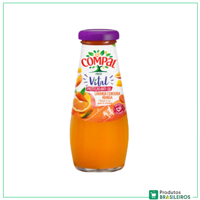 Suco de Laranja, Cenoura e Manga / Orange, Carrot and Mango Juice COMPAL - 200ml
