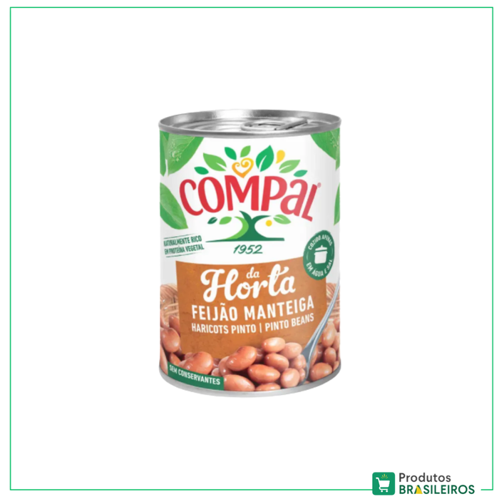 Feijão Manteiga / Butter Beans COMPAL - 410g - Produtos Brasileiros