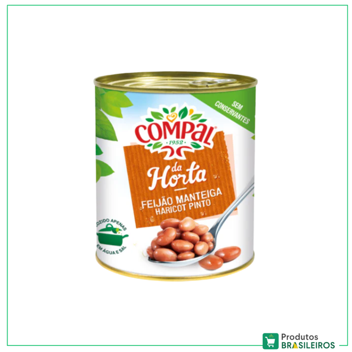 Feijão Manteiga / Butter Beans COMPAL - 845g - Produtos Brasileiros