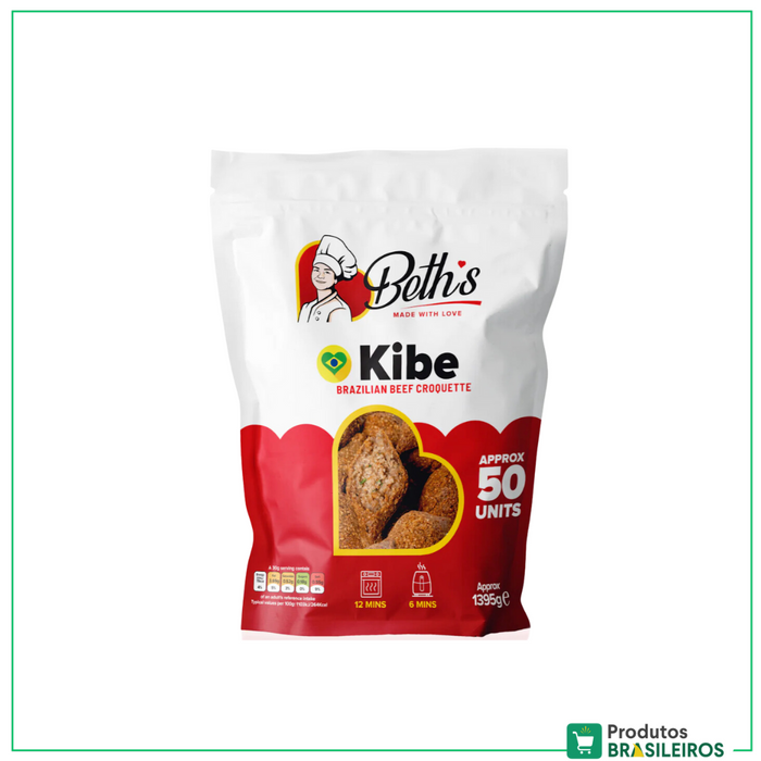 Kibe Frito e Congelado - BETH'S - Pacote com 50 Unidades - Produtos Brasileiros