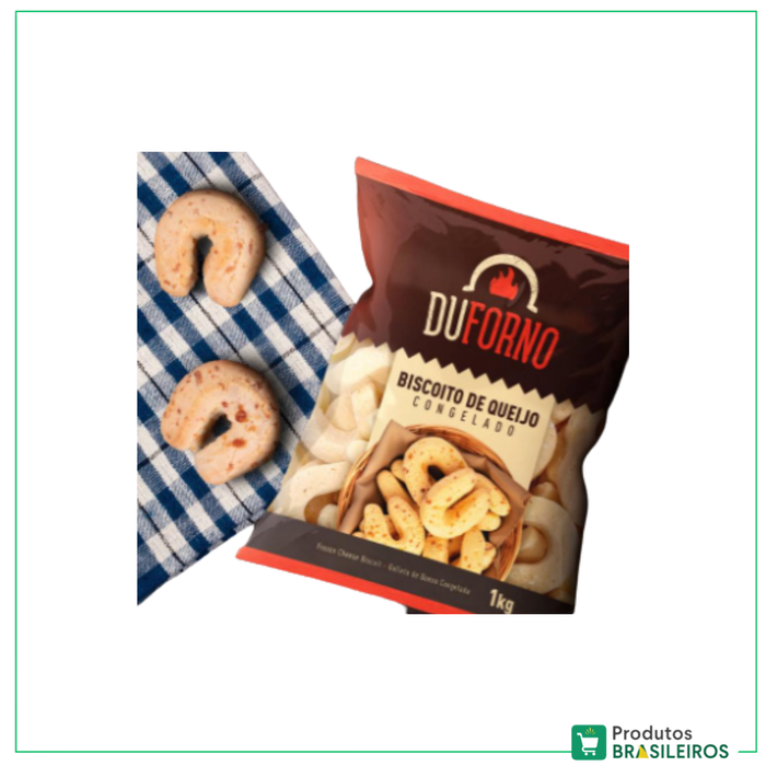 Biscoito Ferradura de Queijo Congelado / Frozen Horseshoe Cheese Biscuit DU FORNO - 1Kg - Produtos Brasileiros