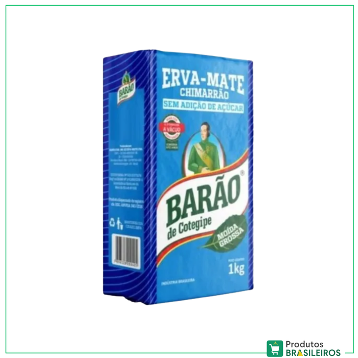 Erva Mate Chimarrão Moída Grossa / Yerba Mate Coarse Grind BARÃO - 1Kg