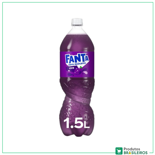 Refrigerante de Uva zero / Grape Soda zero FANTA - 1.5L - Produtos Brasileiros