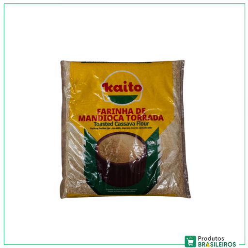 Farinha de Mandioca Torrada / Toasted Cassava Flour KAITO - 500g - Produtos Brasileiros