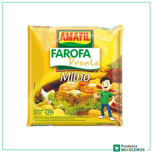 Farofa de Milho Pronta AMAFIL - 250g - Produtos Brasileiros
