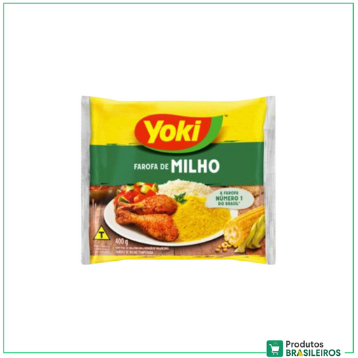 Farofa de Milho Temperada YOKI - 400g - Produtos Brasileiros