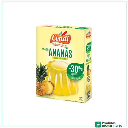 Gelatina em Pó de Abacaxi / Pineapple Gelatin Powder CONDI - 114g - Produtos Brasileiros