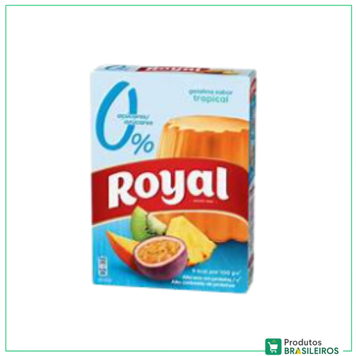 Gelatina em Pó Tropical ZERO / Tropical Jelly Powder ZERO - ROYAL - 31g - Produtos Brasileiros
