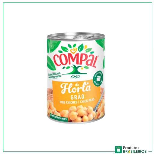 Grão de Bico / Chick Peas COMPAL - 410g - Produtos Brasileiros