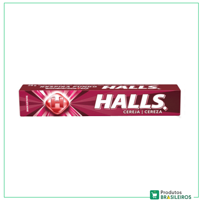 Bala de Cereja / Cherry Flavoured HALLS - 28g - Produtos Brasileiros