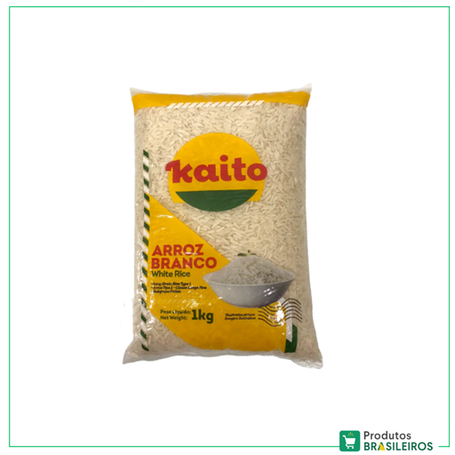 Arroz Branco / White Rice KAITO - 1Kg - Produtos Brasileiros