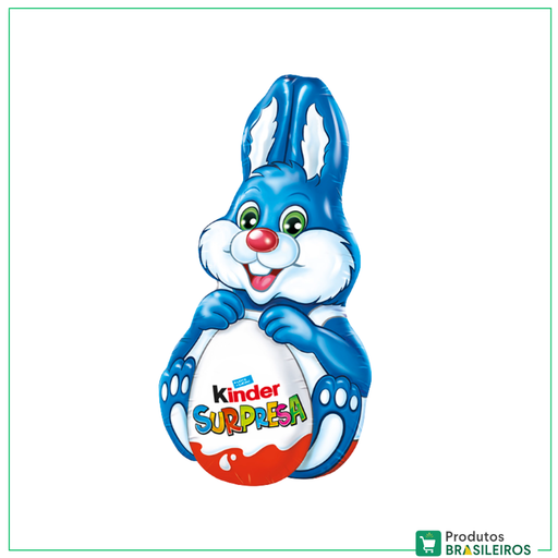 Coelho de Chocolate com Surpresa / Surprise Chocolate With Toy KINDER - 75g - Produtos Brasileiros