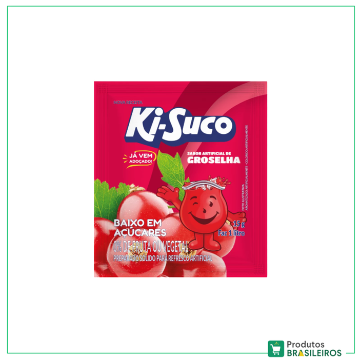 Refresco em pó de Groselha / Currant Juice Powder KI-SUCO - 15g - Produtos Brasileiros