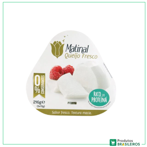 Queijo Fresco / Fresh Cheese MATINAL - 216g - Produtos Brasileiros