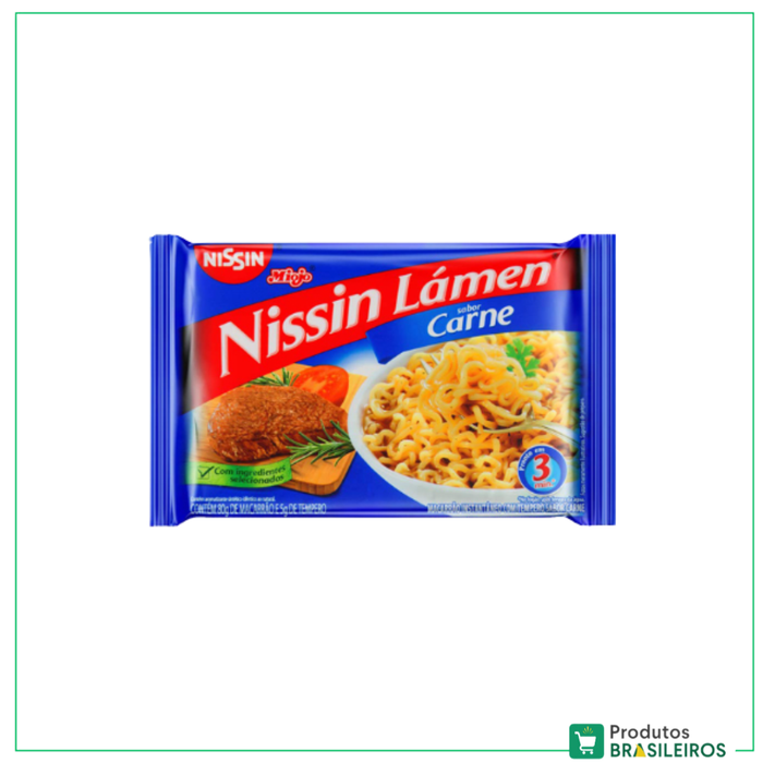 Miojo Sabor Carne NISSIN - 85g - Produtos Brasileiros