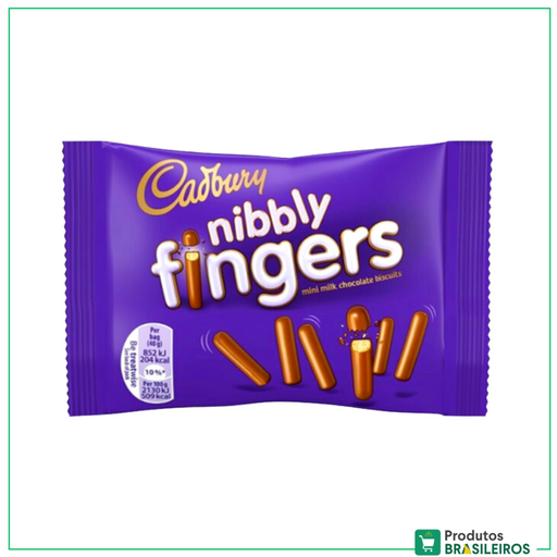 Chocolate Nibbly Fingers CADBURY - 40g - Produtos Brasileiros