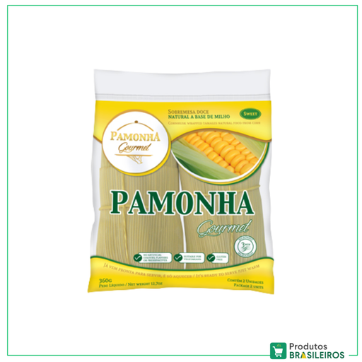Pamonha Doce Congelada / Frozen Sweet Cornmeal Pamonha GOURMET - 360g - Produtos Brasileiros