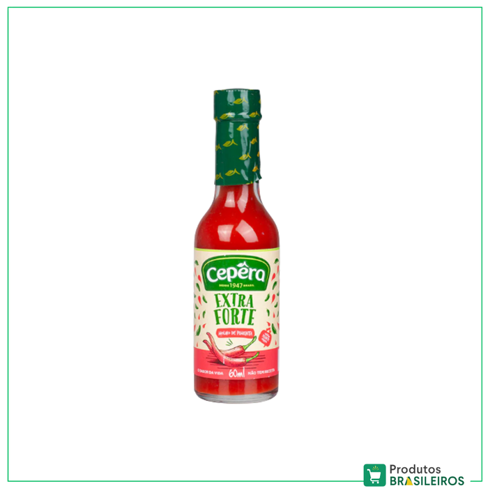 Molho de Pimenta Extra Forte / Extra Strong Pepper Sauce CÊPERA - 60ml - Produtos Brasileiros