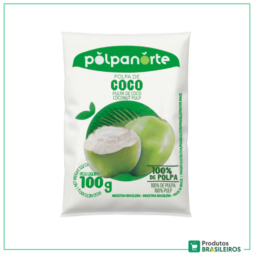 Polpa de Coco POLPA NORTE - 100g - Produtos Brasileiros
