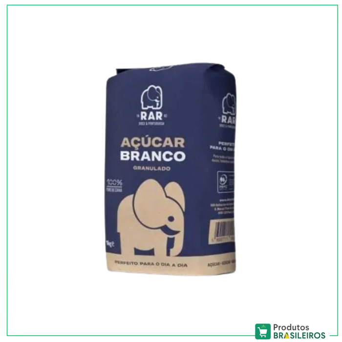 Açúcar Branco Granulado / White Granulated Sugar RAR - 1Kg - Produtos Brasileiros