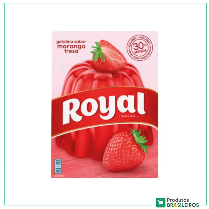 Gelatina em Pó de Morango / Strawberry Jelly Powder ROYAL - 114g - Produtos Brasileiros