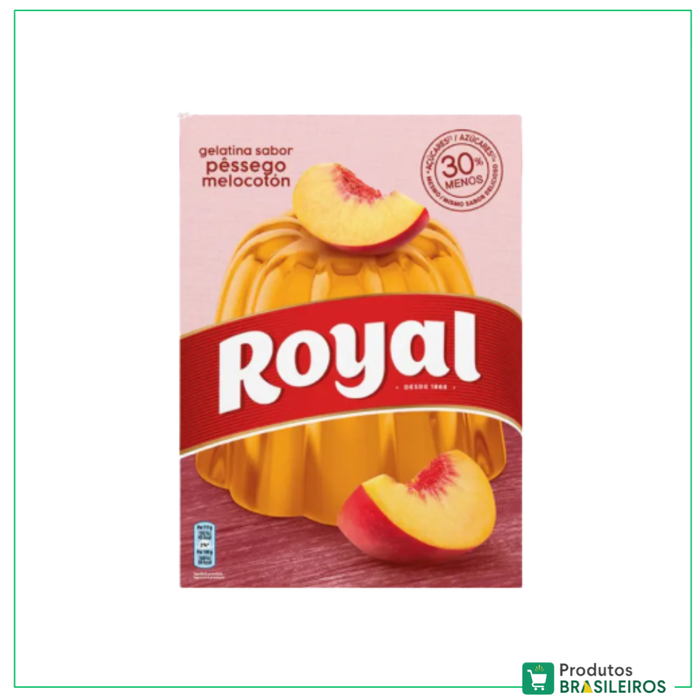 Gelatina em Pó de Pêssego / Peach Jelly Powder ROYAL - 114g - Produtos Brasileiros
