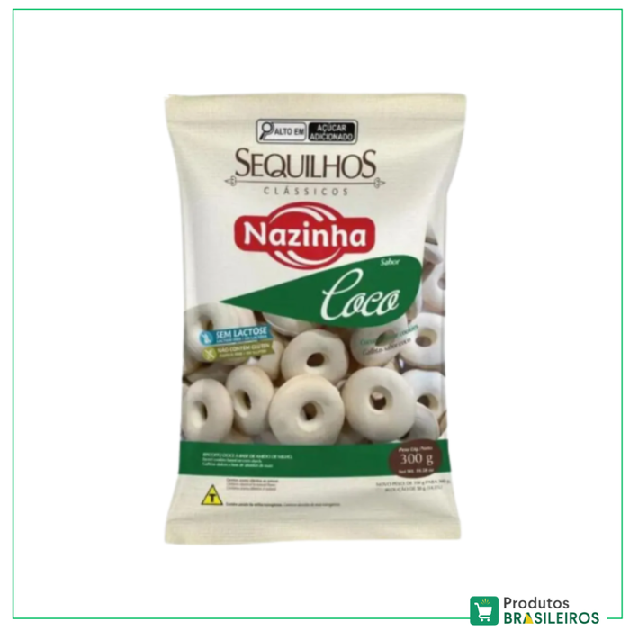 Sequilhos de Coco / Coconut Biscuit NAZINHA - 300g - Produtos Brasileiros