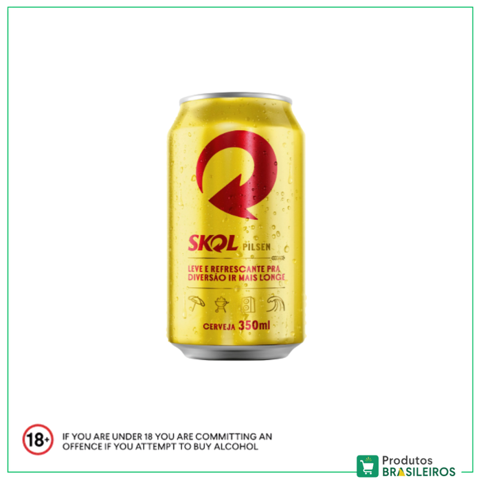 Cerveja Lata / Beer SKOL - 350ml - Produtos Brasileiros