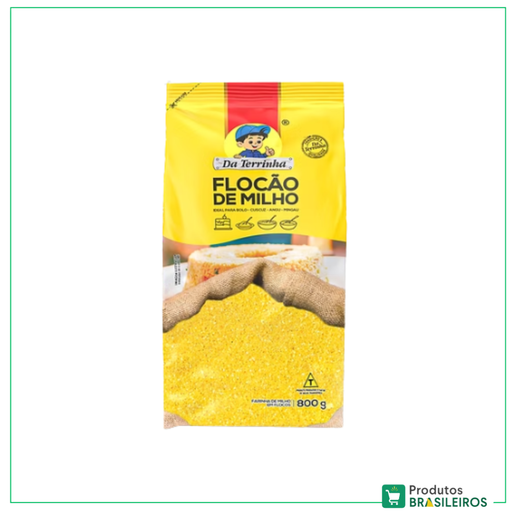 Flocão de Milho / Corn Flakes DA TERRINHA - 800g - Produtos Brasileiros