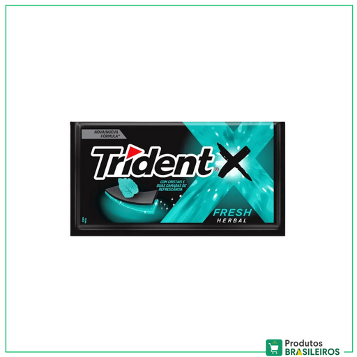 Chiclete Fesh Herbal X TRIDENT - 8g - Produtos Brasileiros