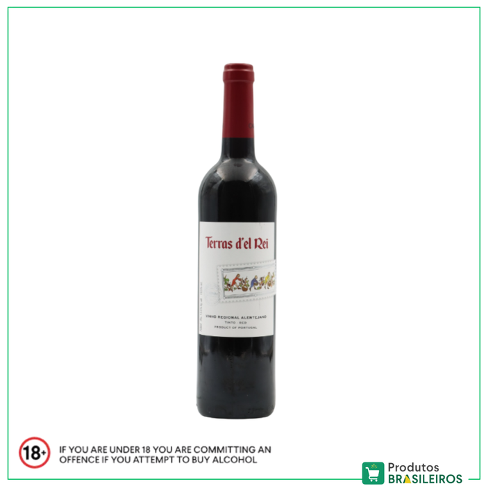 Vinho Tinto Alentejano / Red Wine TERRAS D'EL REI - 750ml - Produtos Brasileiros