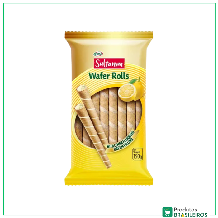 Canudinho Wafer de Limão / Lemon Wafer Rolls SULTANIM - 150g