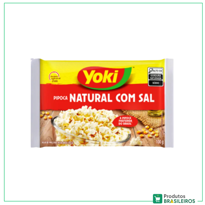 Pipoca para Microondas com Sal / Microwave Popcorn with Salt YOKI - 100g - Produtos Brasileiros