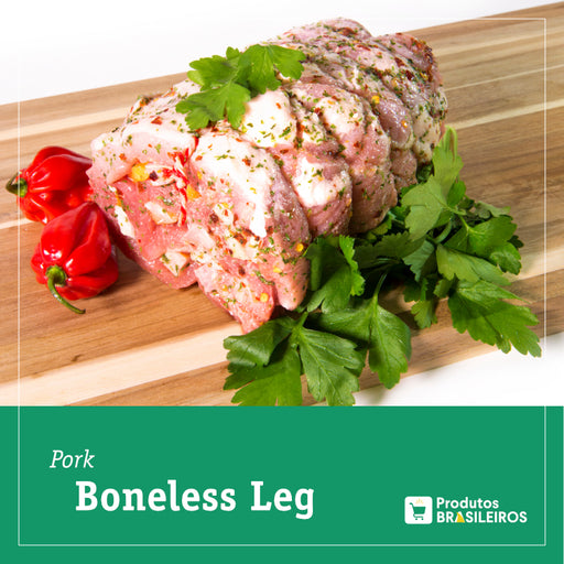 Pernil de Porco s/ Osso Temperado e Recheado (Peça - 2.5kg/4.5kg) - Produtos Brasileiros