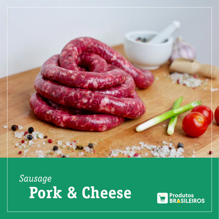 Linguiça de Porco com Queijo / Pork Sausage w/ Bacon (Kg) - Produtos Brasileiros