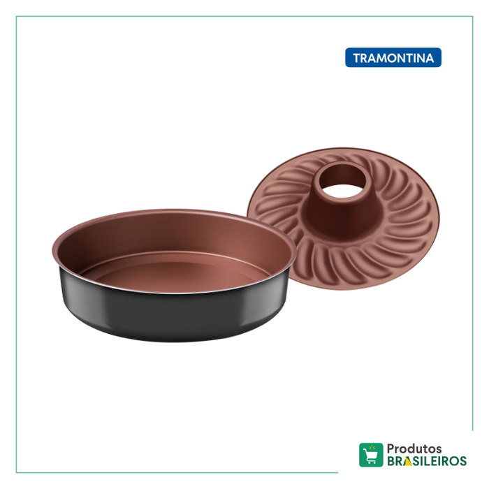 Forma p/ Bolo "Vermont" Fundo Removível TRAMONTINA - Unitário - Produtos Brasileiros